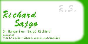 richard sajgo business card